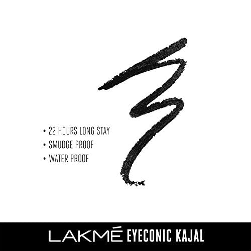 Lakmé Eyeconic Kajal, Water Proof, Smudge Proof, Lasts Upto 22 Hrs