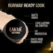 Lakme Forever Matte Face Powder, Matte Finish, Oil Cointrol, for rosy glow