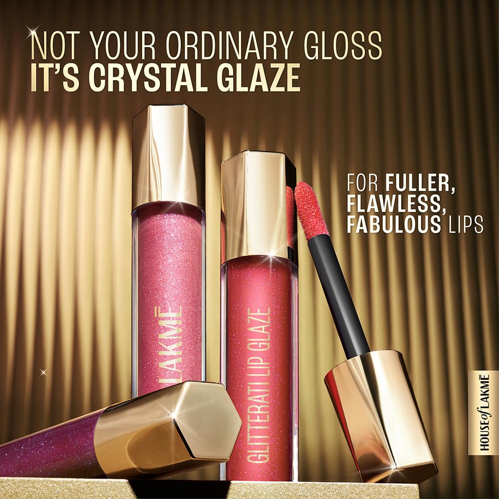 Lakme Glitterati Lip Glaze 301 Crystal Crush 5ml