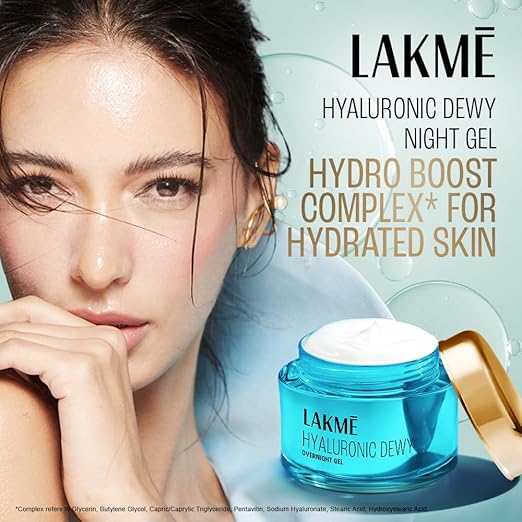Lakme Hyaluronic Dewy Overnight Gel with Hyaluronic Acid 50G