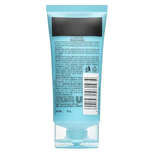 Lakme Micellar Pure Facewash for Deep Pore Cleanse