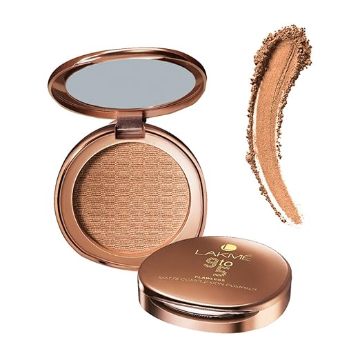 Lakme Powerplay Matte Compact, Long Lasting Matte Finish, Oil Control Formula, With Vitamin E, Apricot, 9g