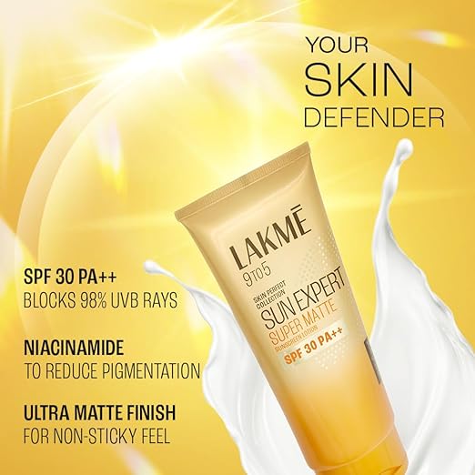 Lakmē Sun Expert SPF 30 PA++ Ultra Matte Lotion Sunscreen with Niacinamide