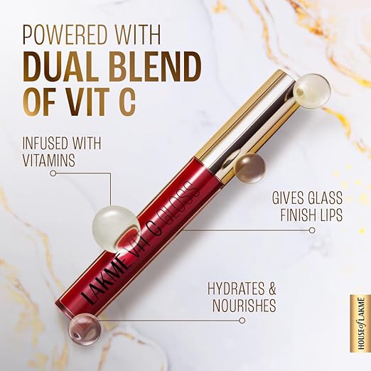 Lakme Super glow VIT C Glossy Glass Shine Lip Gloss-