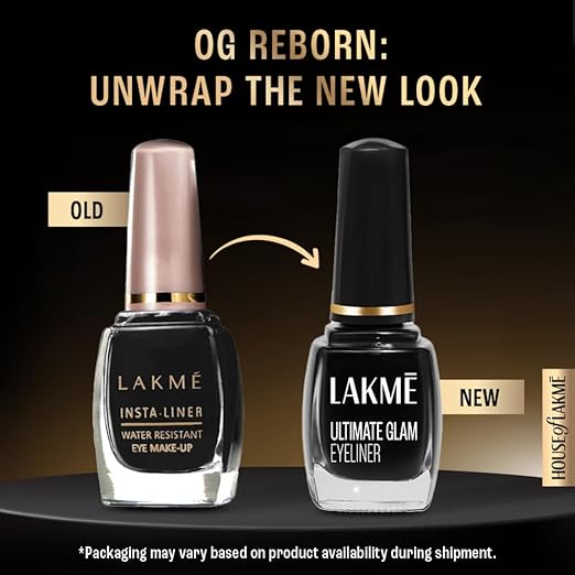 Lakme Ultimate Glam Eye Liner, Semi Matte, Quick drying, Water resistant & Smudgeproof Eye Liner