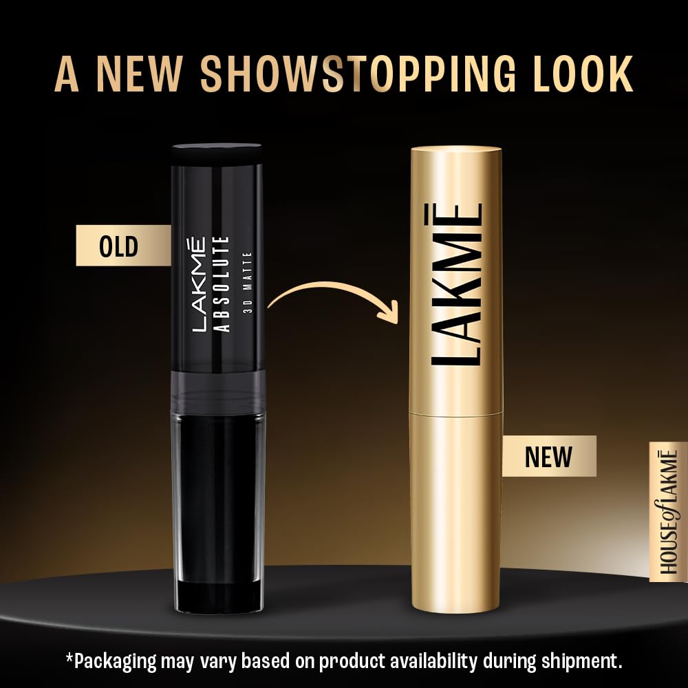 Lakmé Absolute 3D Lipstick, Elegant Pink, 3.6 g