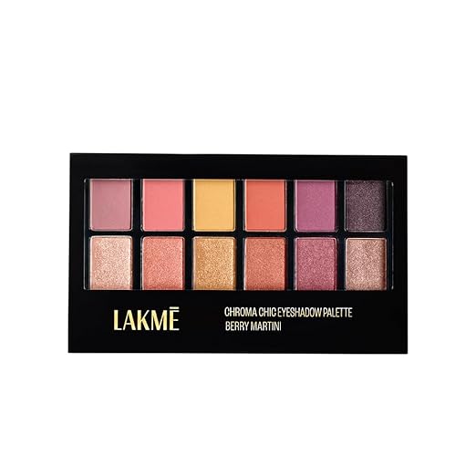 Lakmé Glitterati Chroma Chic Eye Shadow Palette,  Berry Martini|| 12 g