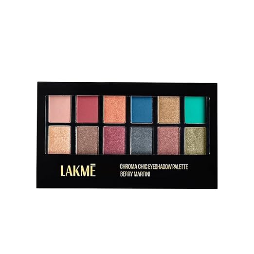 Lakmé Glitterati Chroma Chic Eye Shadow Palette,  Berry Martini|| 12 g