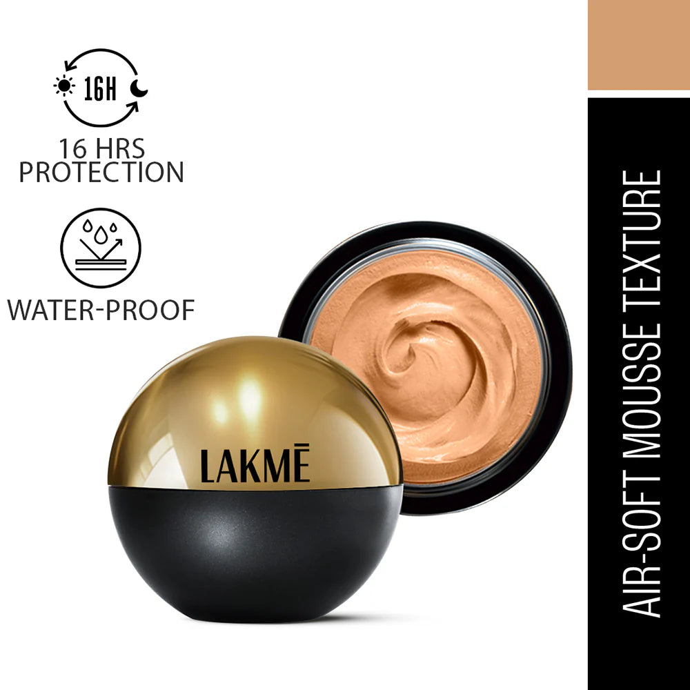 Lakme Xtraordin-airy Mattereal Mousse Foundation, Matte Finish, Minimizes Pores