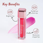 Whimsy Beauty Lip Gloss for Kids and Girls | Non Sticky Lightweight Formula with Hydrating Care | Tinted Gloss for Soft Nourished Lips | 4 to 16 Years | Organic, Natural, Chemical Free (Light Pink)
