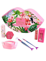 Whimsy Beauty Liplicious Beauty Kit | Safe & Fun Makeup Set for Girls, Preteens & Teenagers | Includes Lip & Cheek Tint, Lip Balm, Lip Gloss, Lip Jelly, Mermaid Brushes & Hair Band