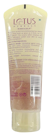 Lotus Herbals Berryscrub Strawberry & Aloe Vera Exfoliating Face Wash