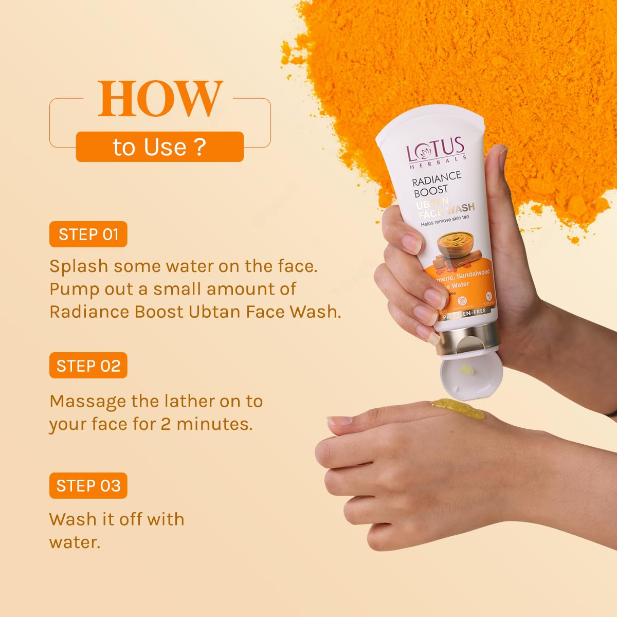 Lotus Herbals Radiance Boost Ubtan Face Wash With 0.075% Salicylic Acid