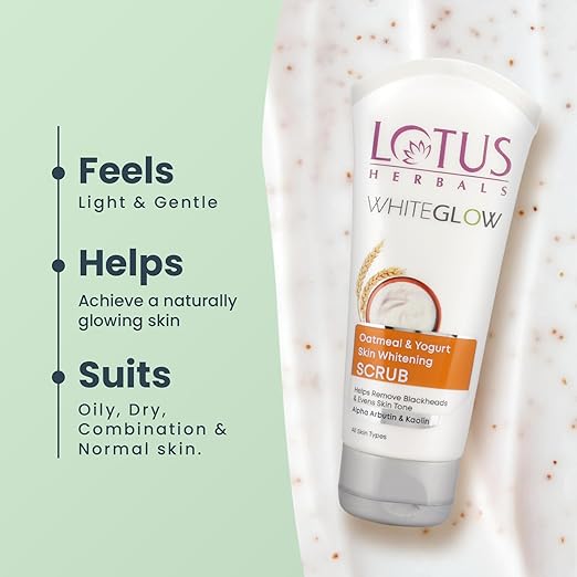 Lotus Herbals WhiteGlow Skin Brightening Oatmeal & Yogurt Scrub