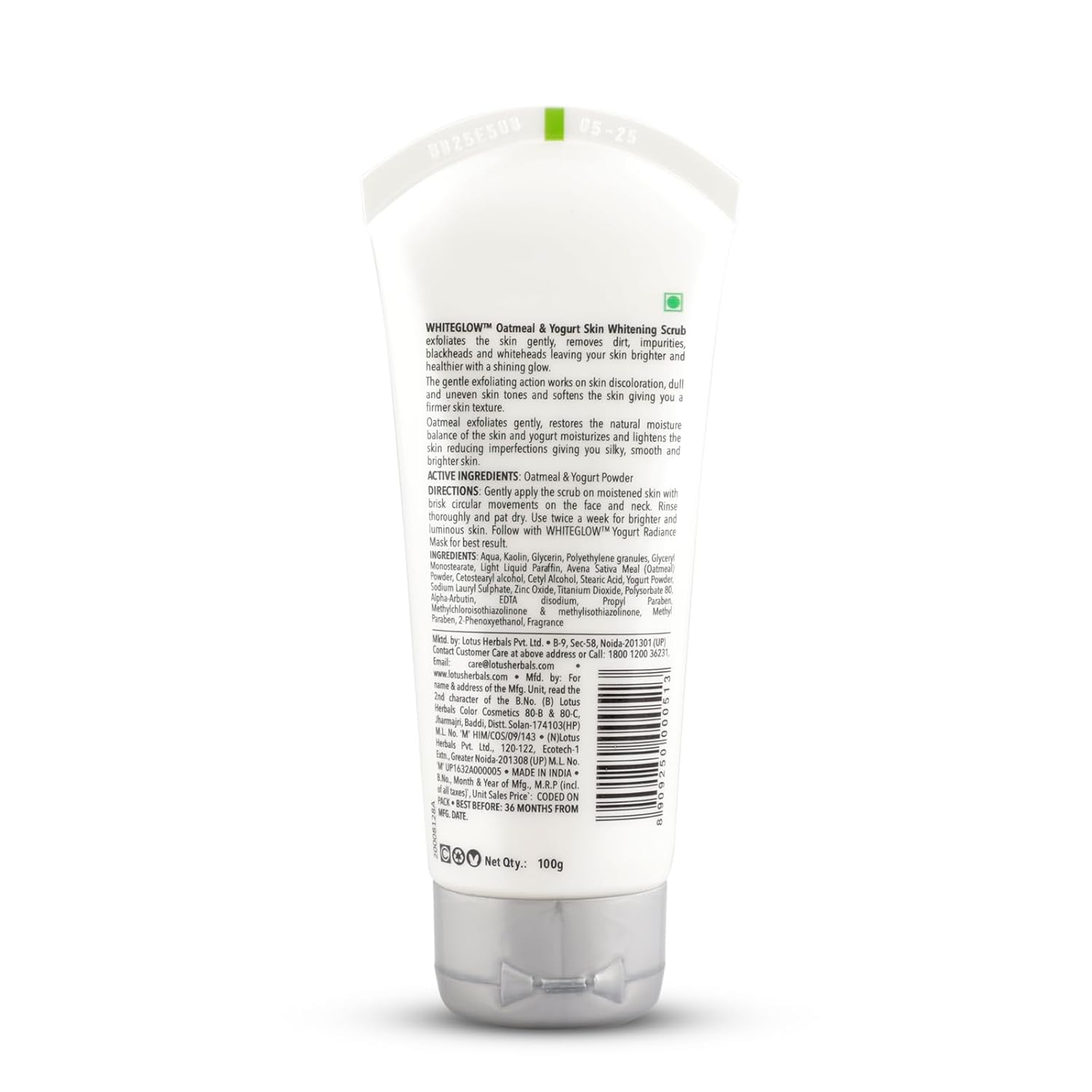 Lotus Herbals WhiteGlow Skin Brightening Oatmeal & Yogurt Scrub