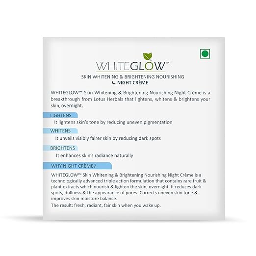 Lotus Herbals Whiteglow Skin Whitening & Brightening Nourishing Night Creme 60g