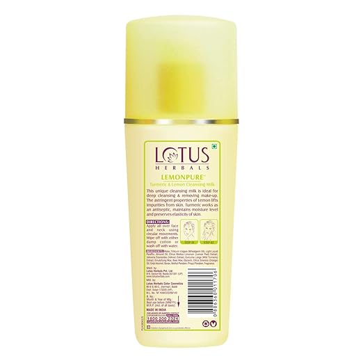 Lotus Herbals Lemonpure Turmeric And Lemon Cleansing Milk