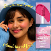 FACES CANADA Cloud Love Liquid Blush - Love Potion 03, 5ml | Soft Rosy Look | Long Lasting | Blends Easily | Blurred Matte Effect | Lightweight | Natural Tint | Cushion Applicator | Niacinamide Infused