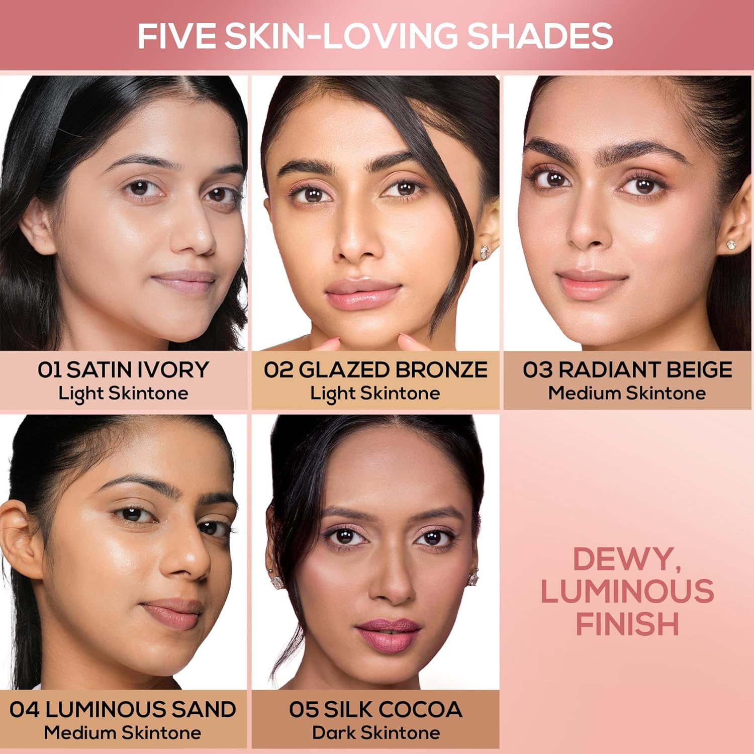 RENEE Lumi Glow Highlighting Liquid Foundation - Satin Ivory | Dewy Finish, Buildable Coverage & 3D Glow | Hydrates & Smoothens For Luminous Skin | With Hyaluronic acid & Niacinamide | 30ml