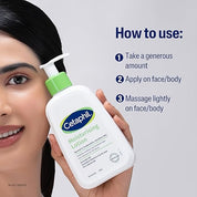 Cetaphil Moisturising Lotion 118 ml for Dry to Normal & Sensitive Skin | 48H Hydration with Niacinamide, Panthenol & Glycerin | Fragrance-Free, Non-Greasy, Dermatologist Recommended, For Face and Body