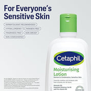 Cetaphil Moisturising Lotion 118 ml for Dry to Normal & Sensitive Skin | 48H Hydration with Niacinamide, Panthenol & Glycerin | Fragrance-Free, Non-Greasy, Dermatologist Recommended, For Face and Body