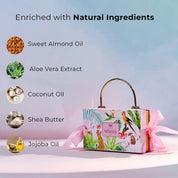 Whimsy Beauty Magical Clutch Beauty Kit | Safe, Non-Toxic Beauty Set for Kids & Pre-Teens |Eye Shadow Palette, Lip Tint, Lip Gloss, Press-On Nails & Puff Blender | Vegan & Cruelty-Free