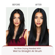 Make Mee Bold Wet to Straight Air Brush | 1200W Wet to Dry Hair Straightener with Smart Airflow | 1.4” Ceramic Plates & Teeth | 3 Air Speed Settings | Air Straightener for Hair, Gifts for woman