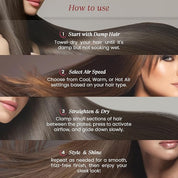Make Mee Bold Wet to Straight Air Brush | 1200W Wet to Dry Hair Straightener with Smart Airflow | 1.4” Ceramic Plates & Teeth | 3 Air Speed Settings | Air Straightener for Hair, Gifts for woman