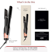 Make Mee Bold Wet to Straight Air Brush | 1200W Wet to Dry Hair Straightener with Smart Airflow | 1.4” Ceramic Plates & Teeth | 3 Air Speed Settings | Air Straightener for Hair, Gifts for woman