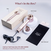 MakeMeebold Make Mee Bold Swift High-Speed Hair Dryer | 110,000 RPM Motor | 3X Faster Drying | 4 Modes with AI Smart Heat Control | Lightweight & Quiet Hair Dryer with Magnetic Concentrator | Frizz-Free Shine | Gifts for woman