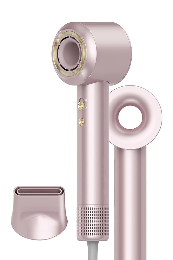 MakeMeebold Make Mee Bold Swift High-Speed Hair Dryer | 110,000 RPM Motor | 3X Faster Drying | 4 Modes with AI Smart Heat Control | Lightweight & Quiet Hair Dryer with Magnetic Concentrator | Frizz-Free Shine | Gifts for woman