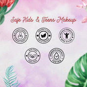 Whimsy Beauty Organic & Safe Make U Pretty Makeup Kit| Safe, Non-Toxic Beauty Set for Girls & Teens | Eye Glitter, Lip Cheek Tint, Lip Gloss,Eye Liner, Nail Paint and Mermaid Brushes