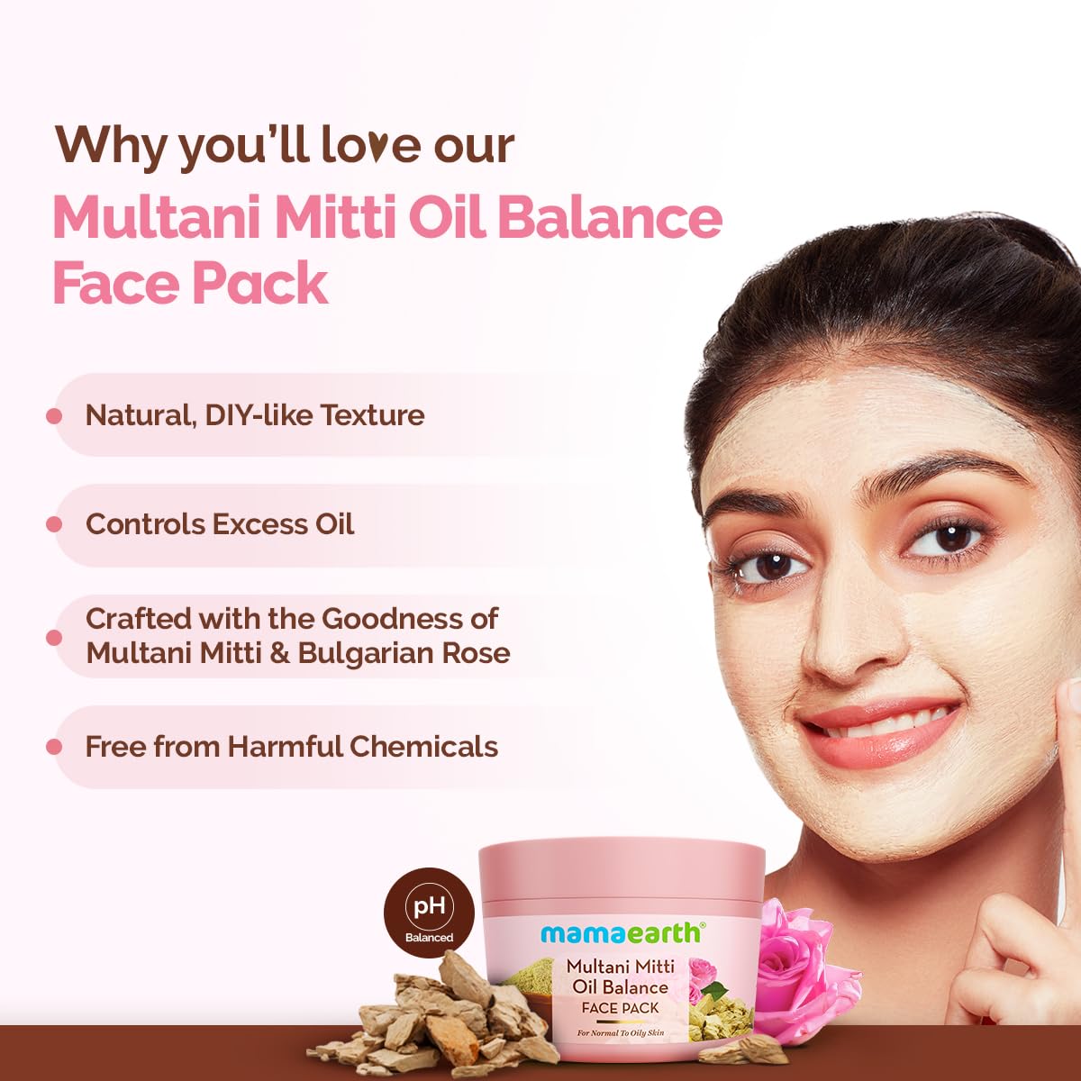 Mamaearth Multani Mitti Oil Balance Face Pack 200g