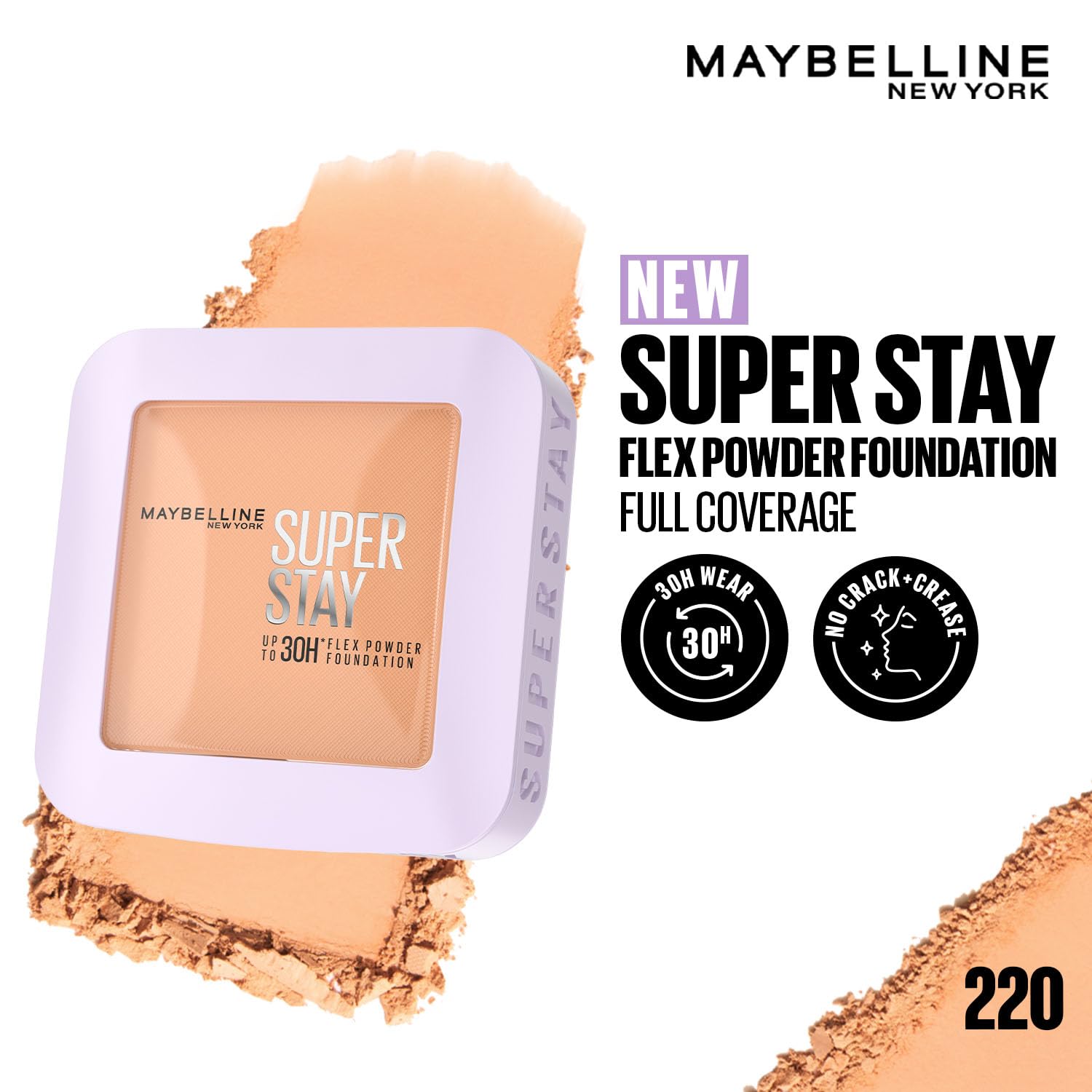 Maybelline New York Super Stay Flex Powder Foundation Compact