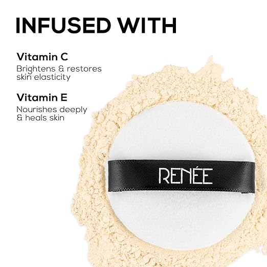 RENEE Pro Banana Loose Powder - Medium Beige - Sets Makeup, Extended Wear & Controls Shine - Vitamin C & E Infused Formula For Flawless Mattified Skin - 10 Gm - All Skin Type
