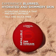 L’Oreal Paris Infallible 24H Power Glow Finishing Powder, Medium Beigi