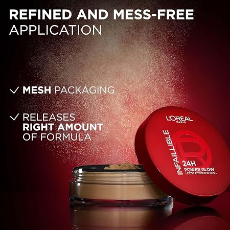 L’Oreal Paris Infallible 24H Power Glow Finishing Powder, Medium Beigi