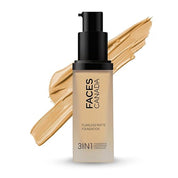 FACESCANADA Flawless Matte Foundation Ml|3-In-1 Foundation + Moisturizer Cream For All Skin Types+Concealer|12 Hr Hydration + Spf 18|Hd Matte Coverage|Lightweight|Anti Ageing,Pack Of 1