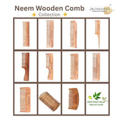 Neem Wooden Comb | Anti-Dandruff Natural Wood Comb | Handmade Wide Tooth Hair Comb for Men & Women | Reduces Hair Fall & Frizz | Scalp Care & Hair Growth (ORO-001)