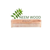 Neem Wooden Comb | Anti-Dandruff Natural Wood Comb | Handmade Wide Tooth Hair Comb for Men & Women | Reduces Hair Fall & Frizz | Scalp Care & Hair Growth