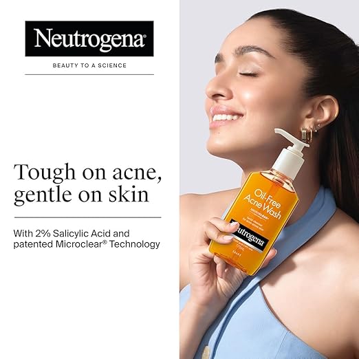 Neutrogena Oil Free Acne Wash | 2% Salicylic Acid Deep Cleansing Face Wash for Oily Skin