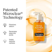 Neutrogena Oil Free Acne Wash | 2% Salicylic Acid Deep Cleansing Face Wash for Oily Skin