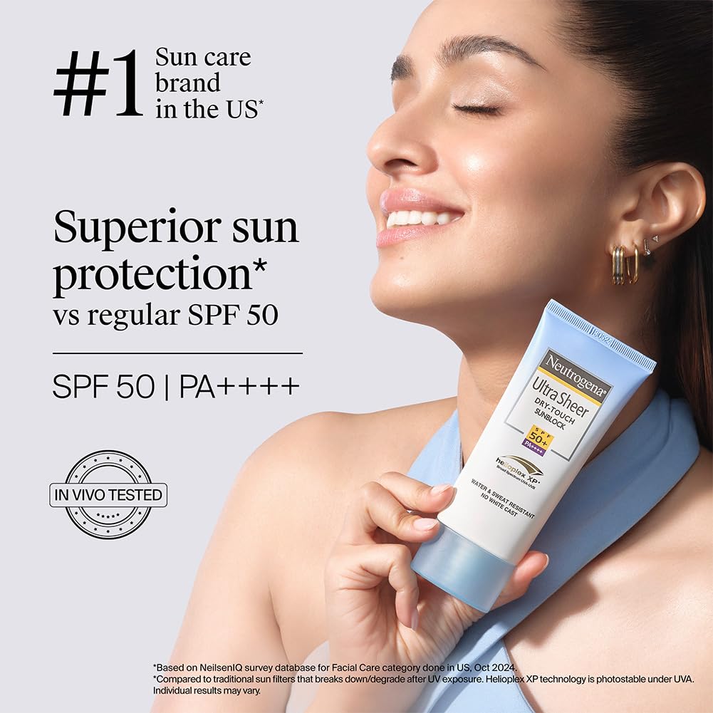 Neutrogena Ultra Sheer Sunscreen SPF 50+ | Broad Spectrum UVA/UVB