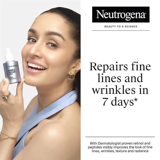 Neutrogena Visible Repair Retinol Serum: Boosts Collagen for Anti-Ageing, Wrinkles & Fine Lines 30ml