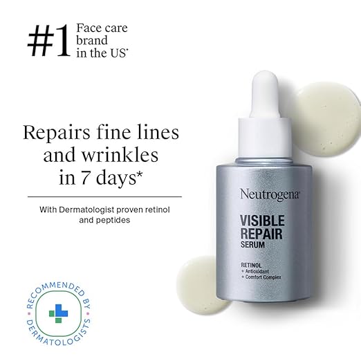 Neutrogena Visible Repair Retinol Serum: Boosts Collagen for Anti-Ageing, Wrinkles & Fine Lines 30ml