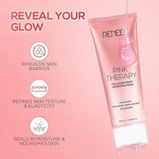RENEE Pink Therapy Collagen Night Wrapping Face Mask, 20 ml | For Young, Hydrated Skin, Texture & Elasticity, Improves Skin Barrier, Hyaluronic Acid & Niacinamide Infused