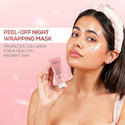 RENEE Pink Therapy Collagen Night Wrapping Face Mask, 20 ml | For Young, Hydrated Skin, Texture & Elasticity, Improves Skin Barrier, Hyaluronic Acid & Niacinamide Infused