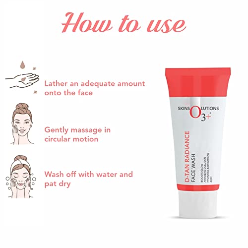O3+ D-Tan Radiance Face Wash With Vitamin C, 60ml