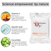 O3+ Bridal Facial Kit Vitamin C for Glowing Skin with Niacinamide (67gm+69ml)