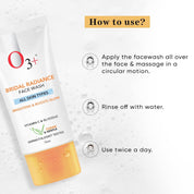 O3+ Bridal Radiance Facewash for all Skin Type 75ml